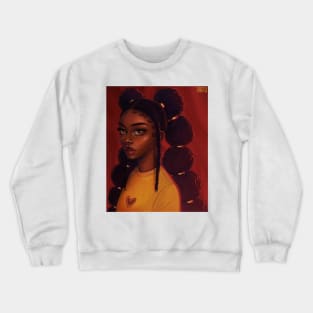 Braids and Brown Eyes Crewneck Sweatshirt